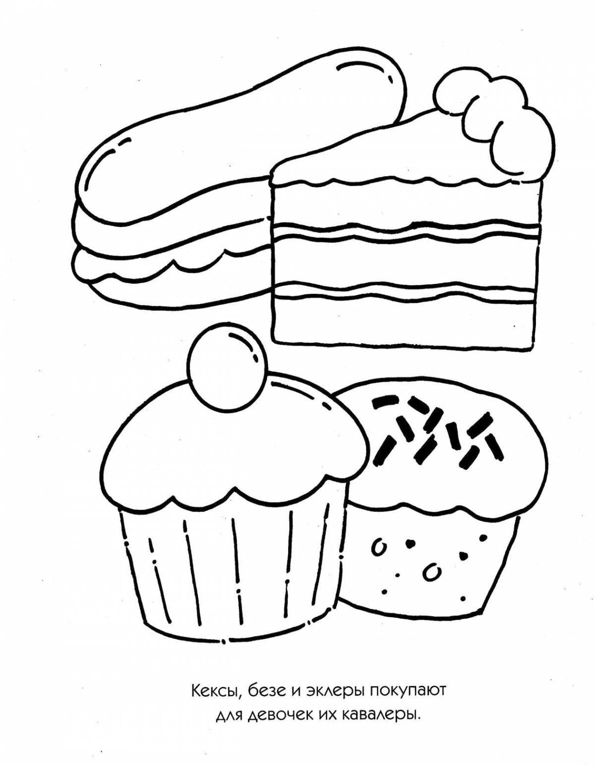 Coloring page holiday eclair