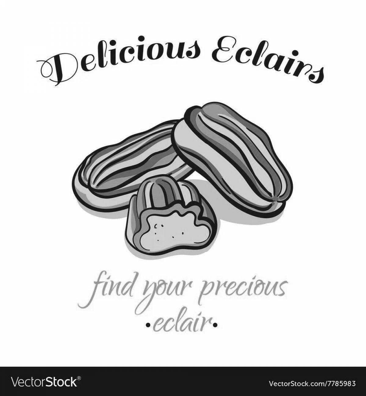Coloring eclair in color package