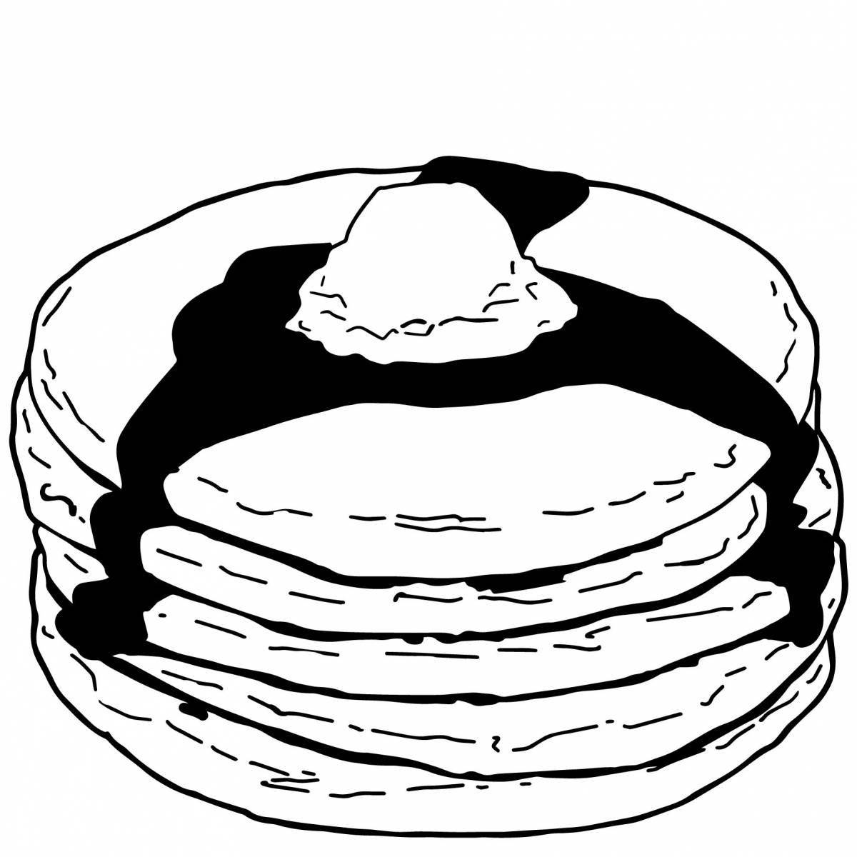 Colourful pancakes coloring book