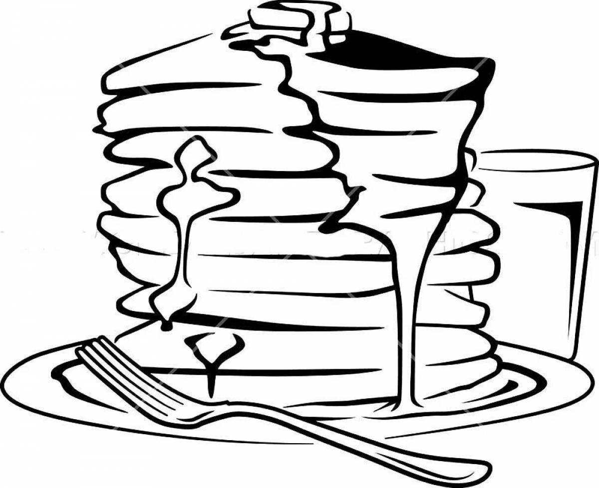 Coloring page sweet pancakes