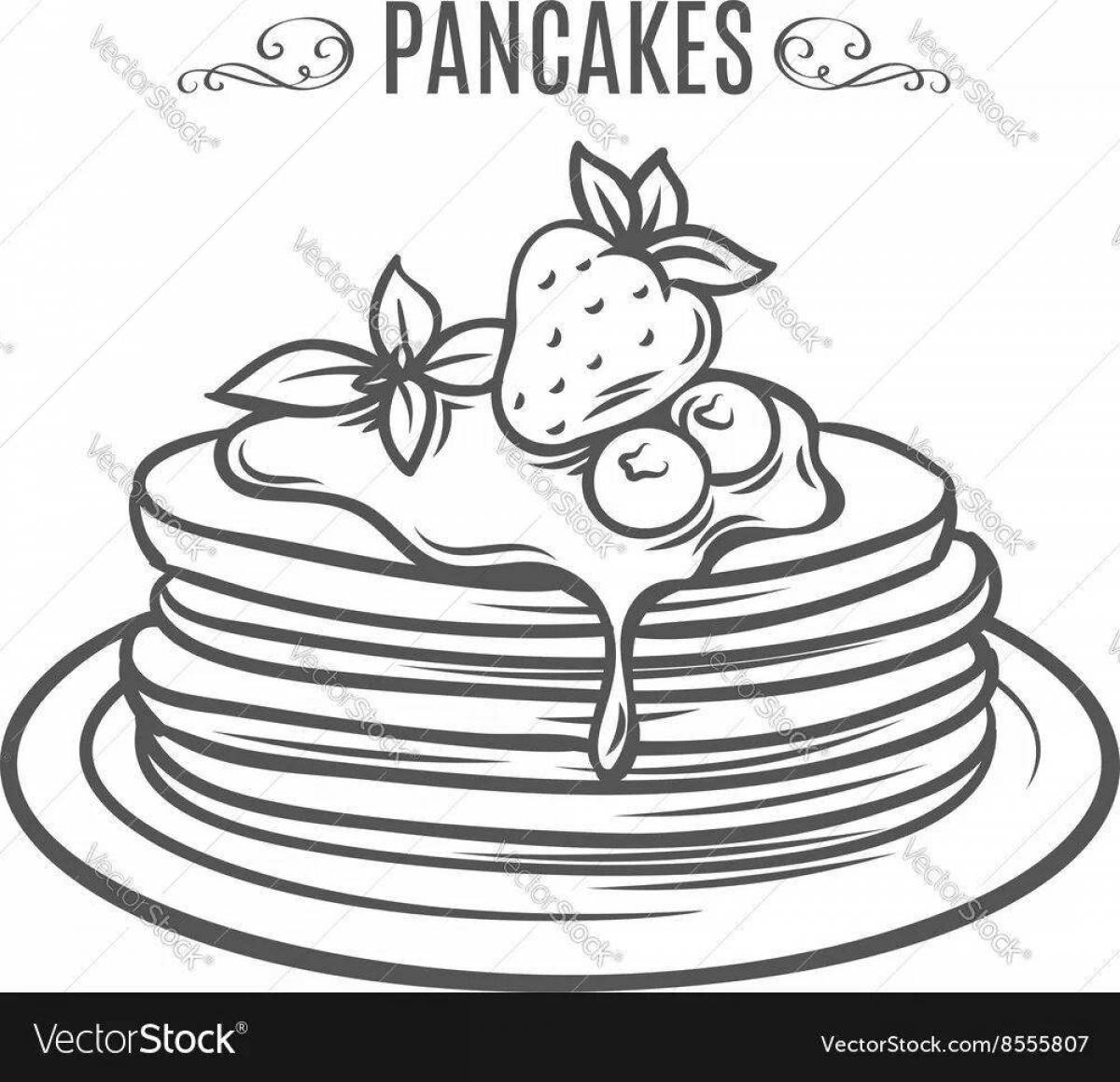 Coloring book irresistible pancakes