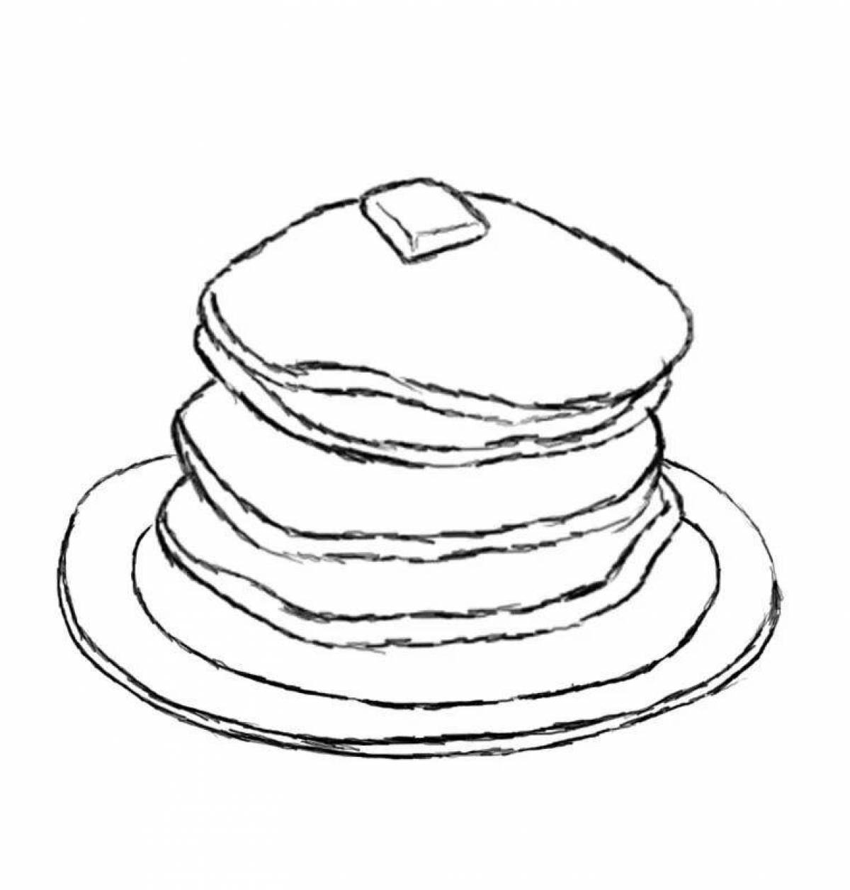 Fabulous pancake coloring page