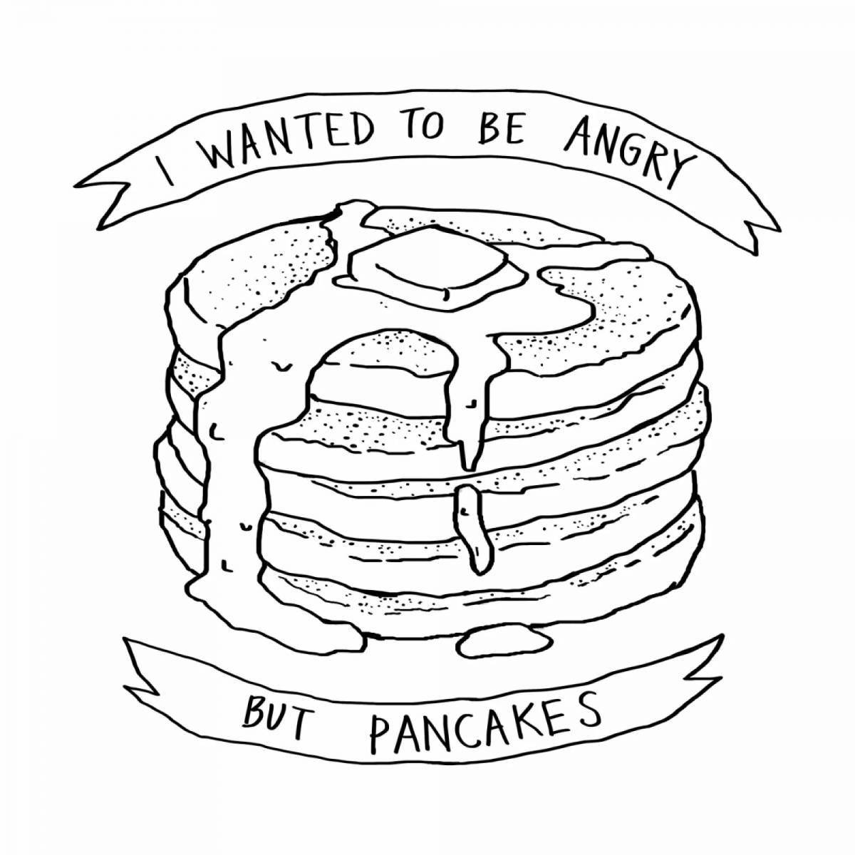 Coloring page attractive pancakes