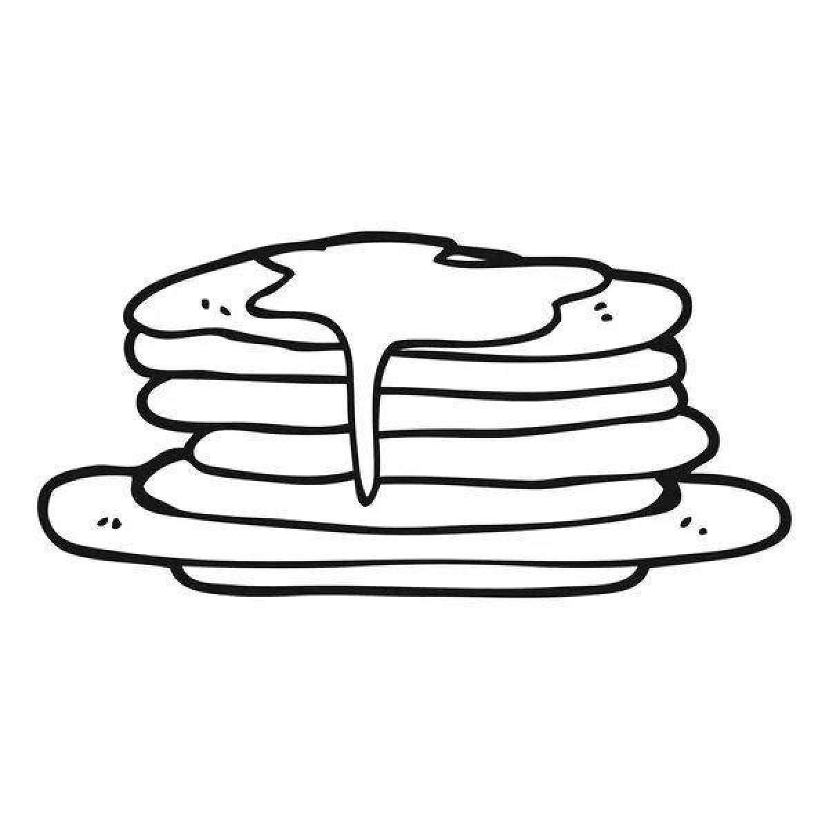 Coloring cute pancakes
