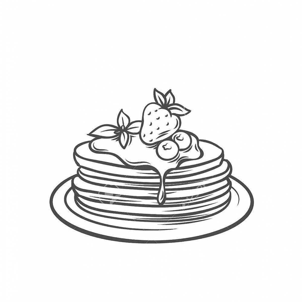 Coloring fluffy pancakes