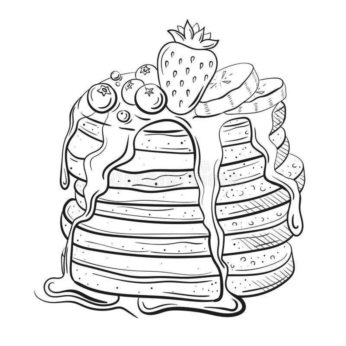 Crispy pancake coloring page
