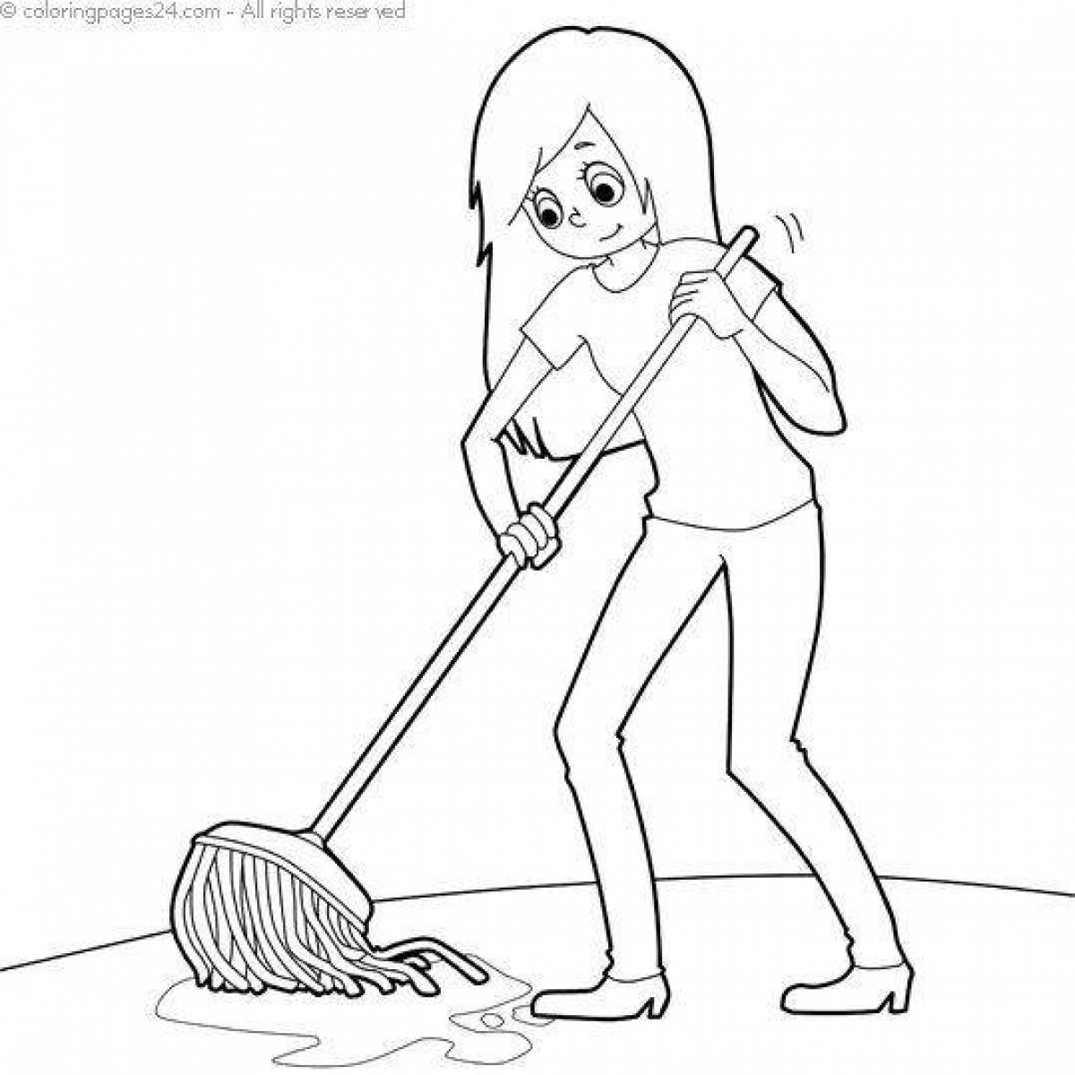 Smooth coloring page floor