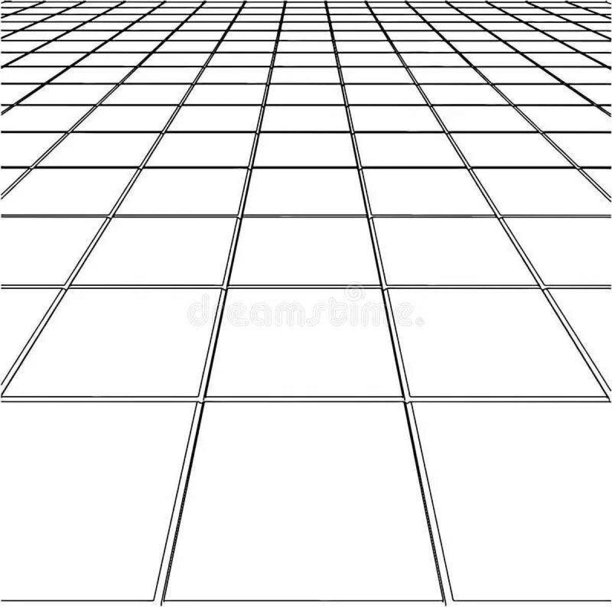 Attractive coloring page floor