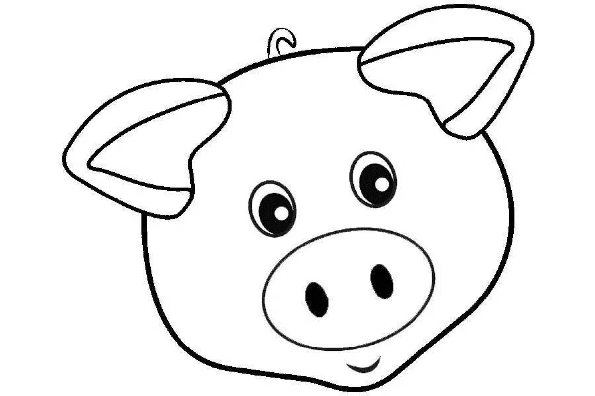 Coloring fluffy muzzle