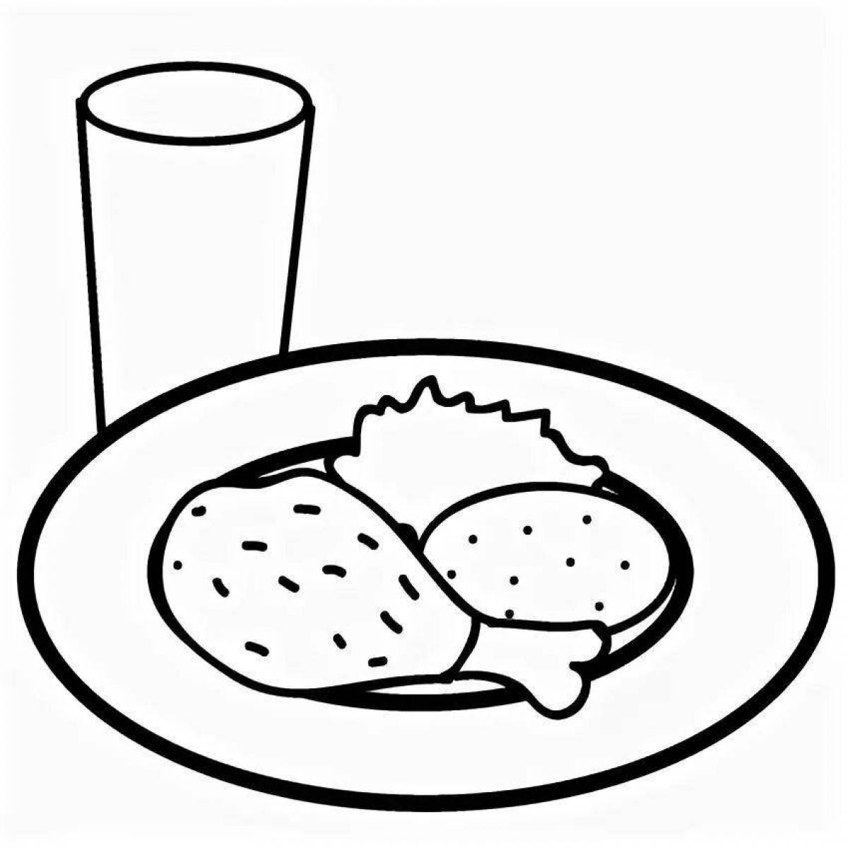 Consolation dinner coloring page