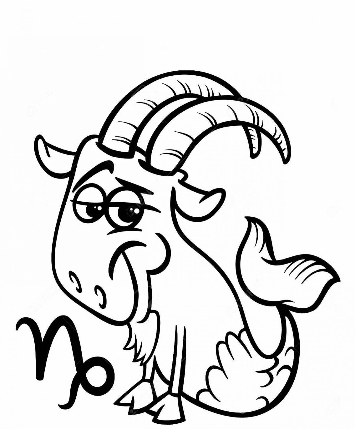 Majestic ibex coloring page