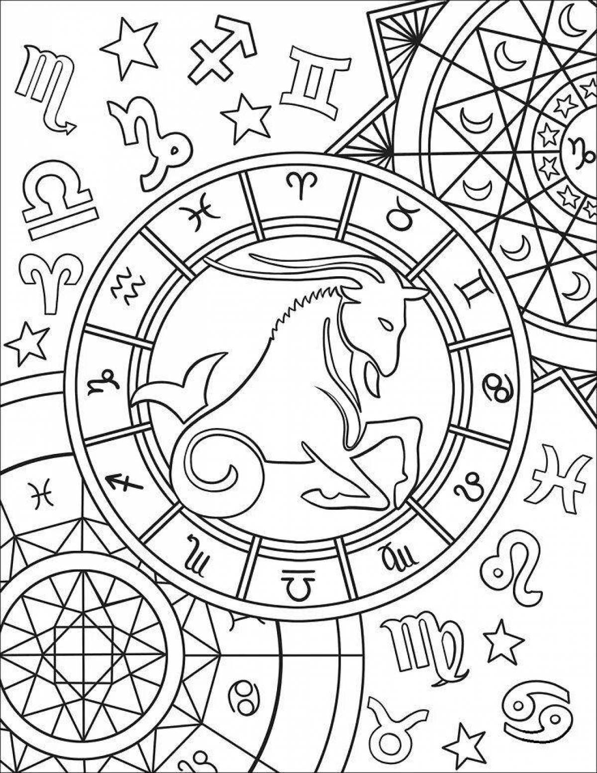 Glorious Capricorn coloring page