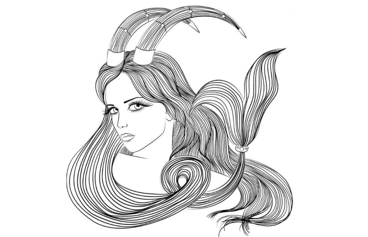 Coloring page dazzling capricorn