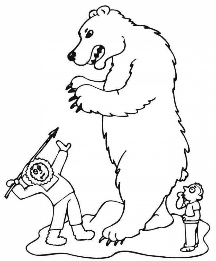 Раскраска для мальчиков медвежата