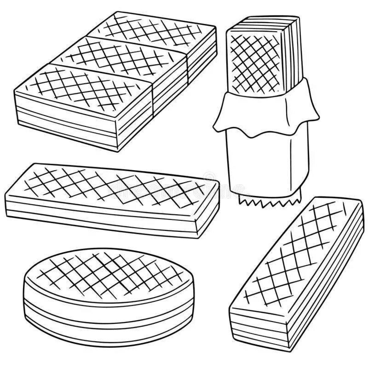 Картинки раскраски вафли