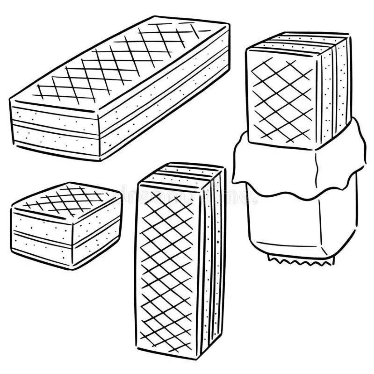 Картинки раскраски вафли