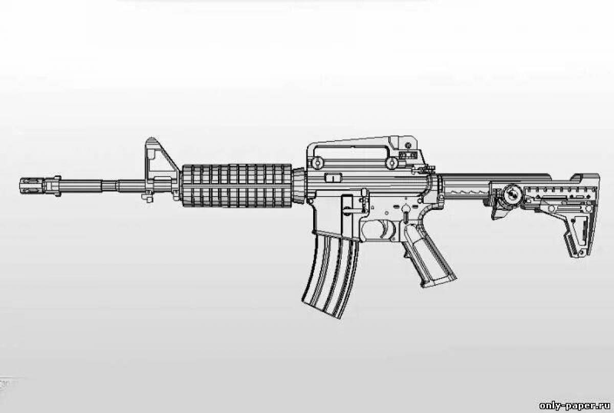 Автомат м4 нарисовать