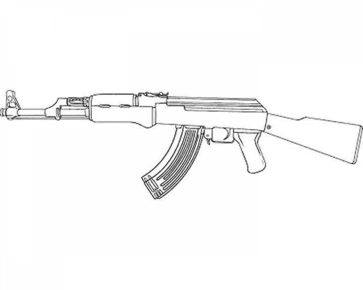 Автомат калашникова рисунок карандашом для срисовки