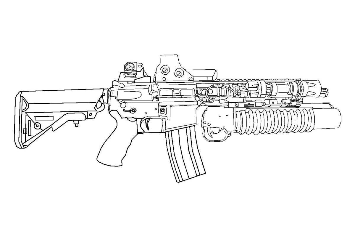 Чертеж автомата м4