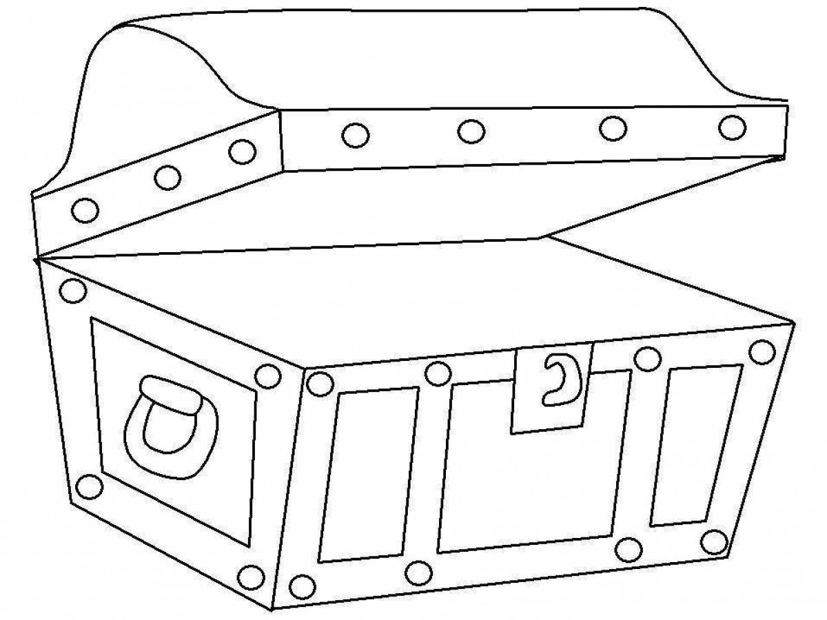 Сундук картинка для детей раскраска