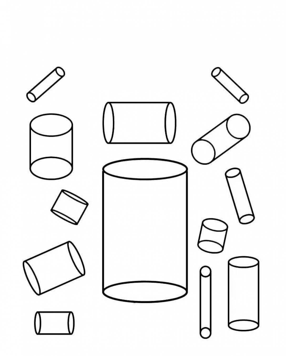 Cylinder coloring page