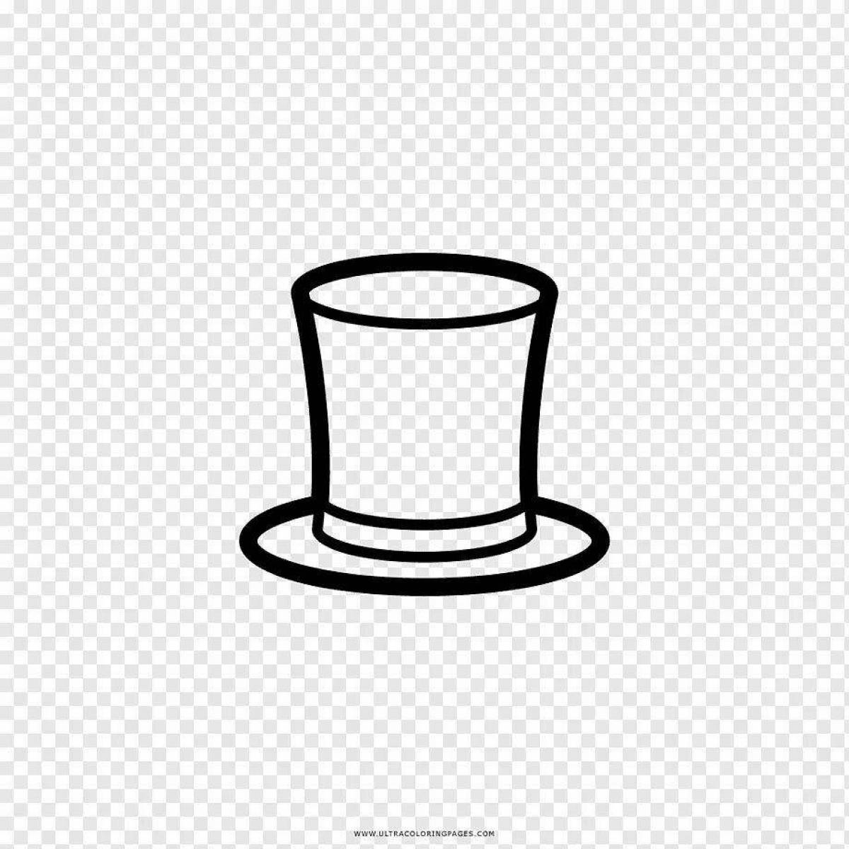 Coloring funny top hat