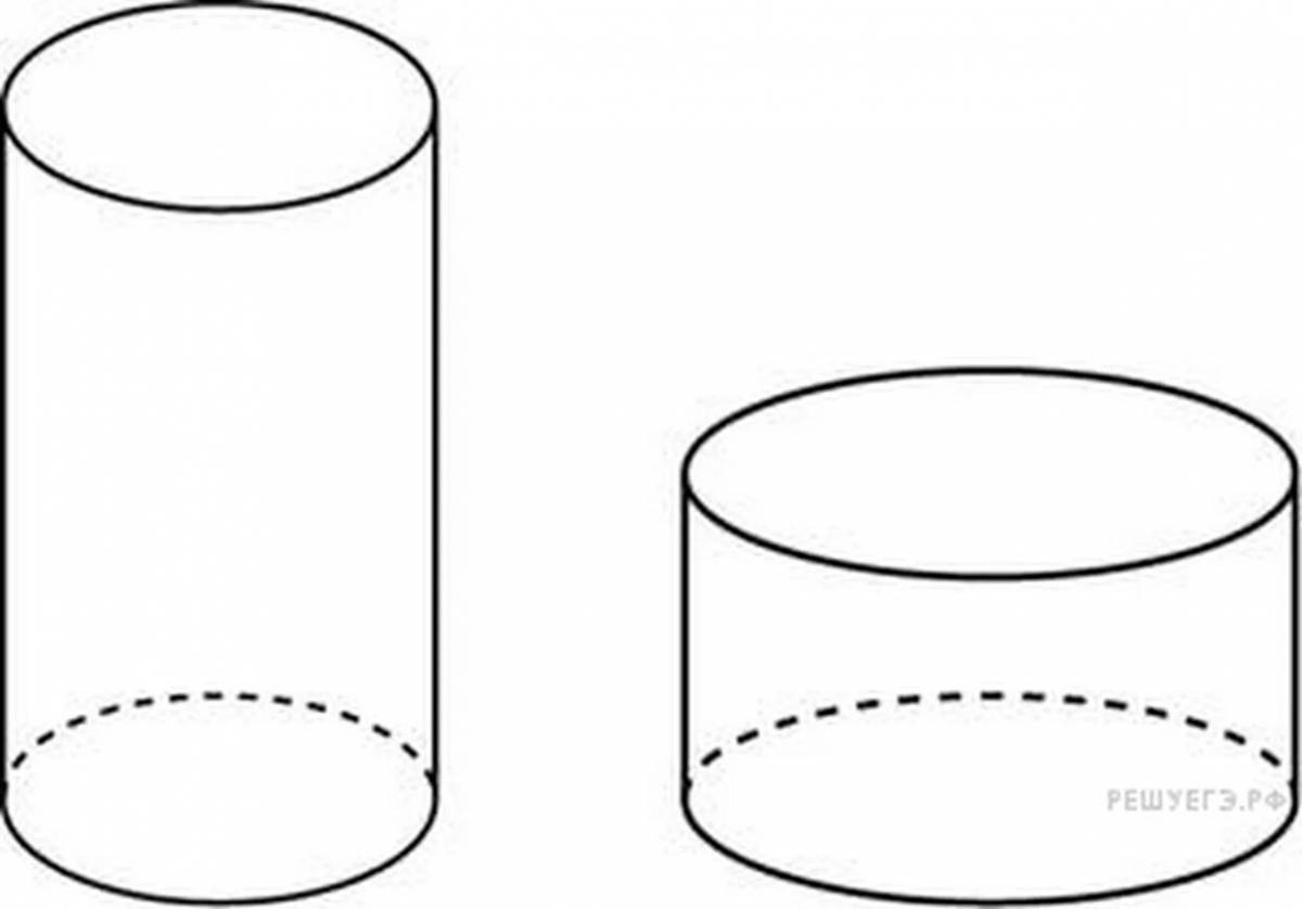 Playful cylinder coloring page