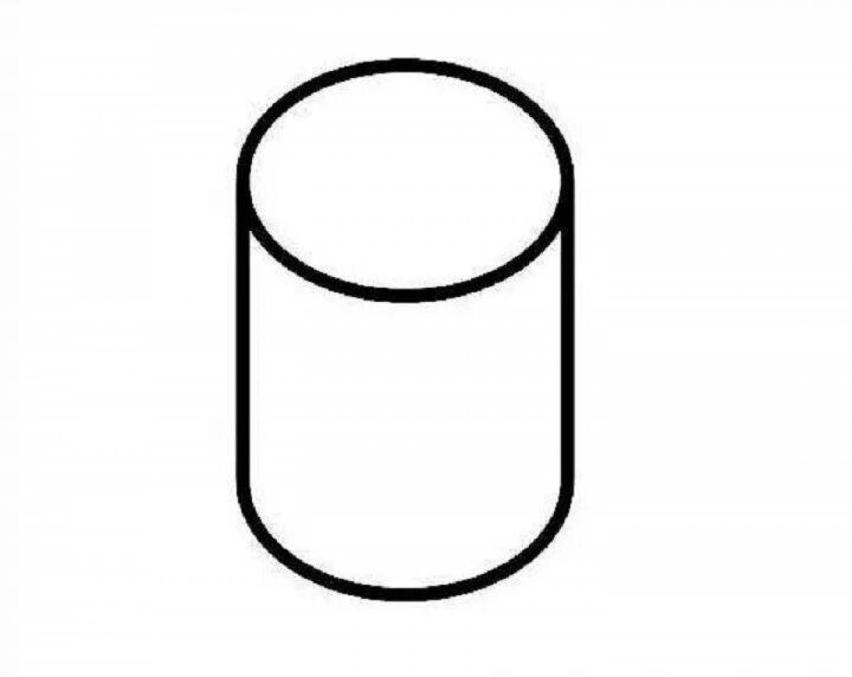 Attractive cylinder coloring page