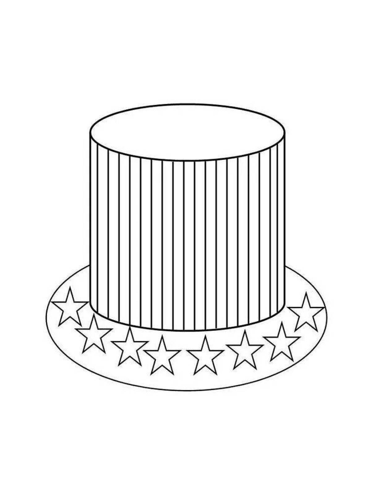 Glowing cylinder coloring page