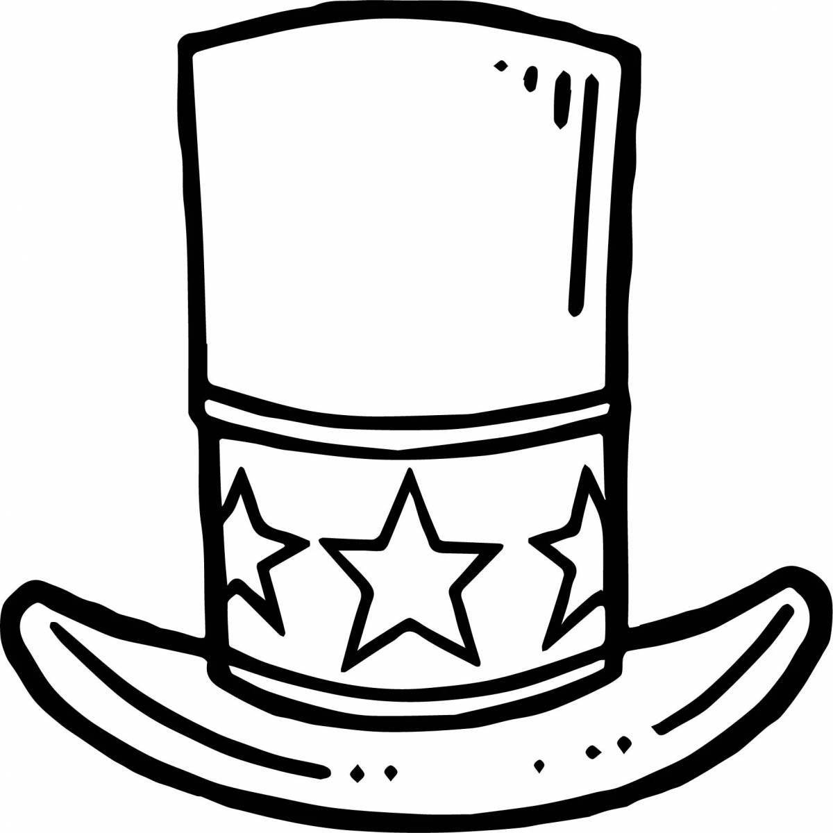 Coloring shining top hat