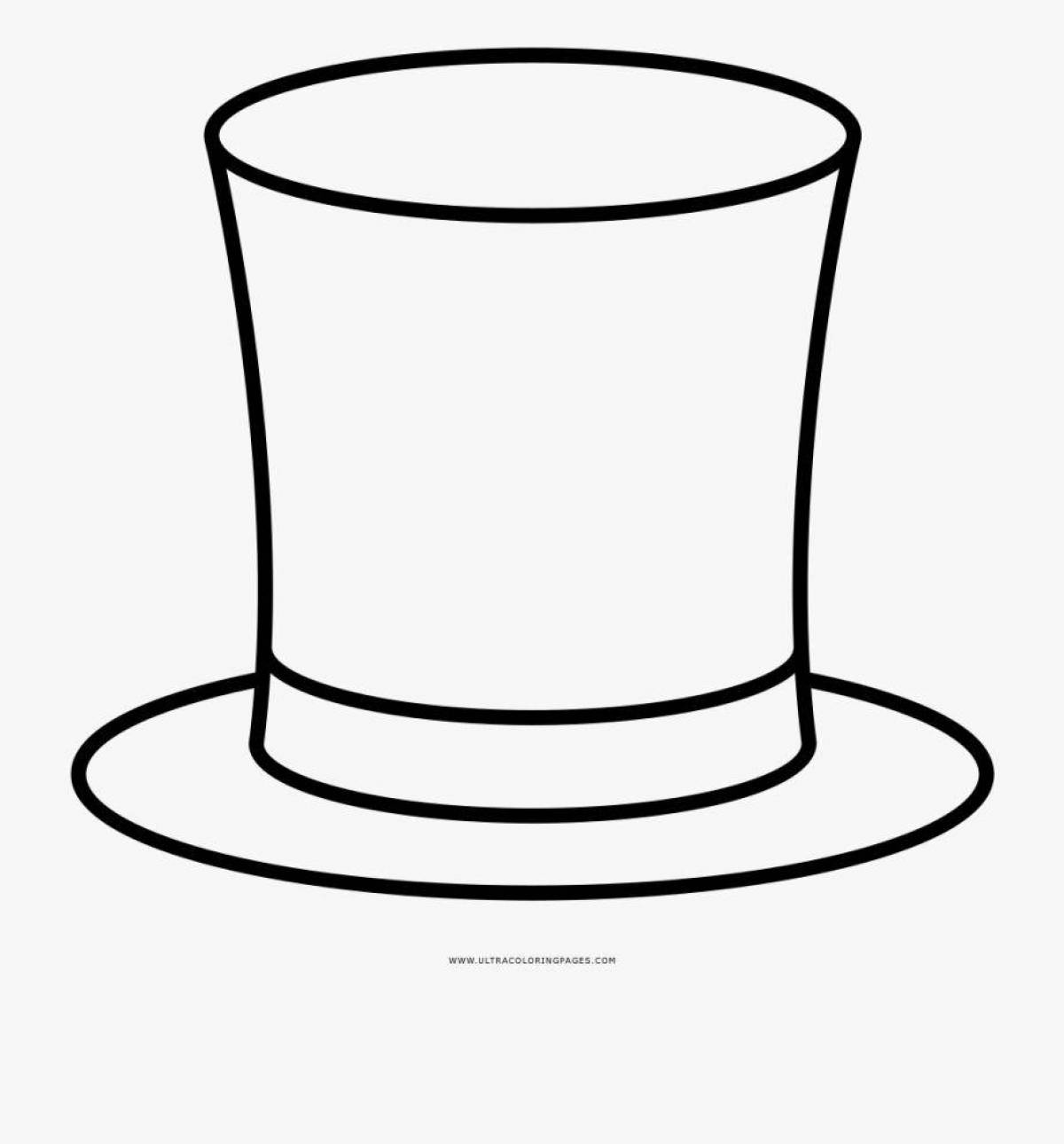 Mysterious top hat coloring page