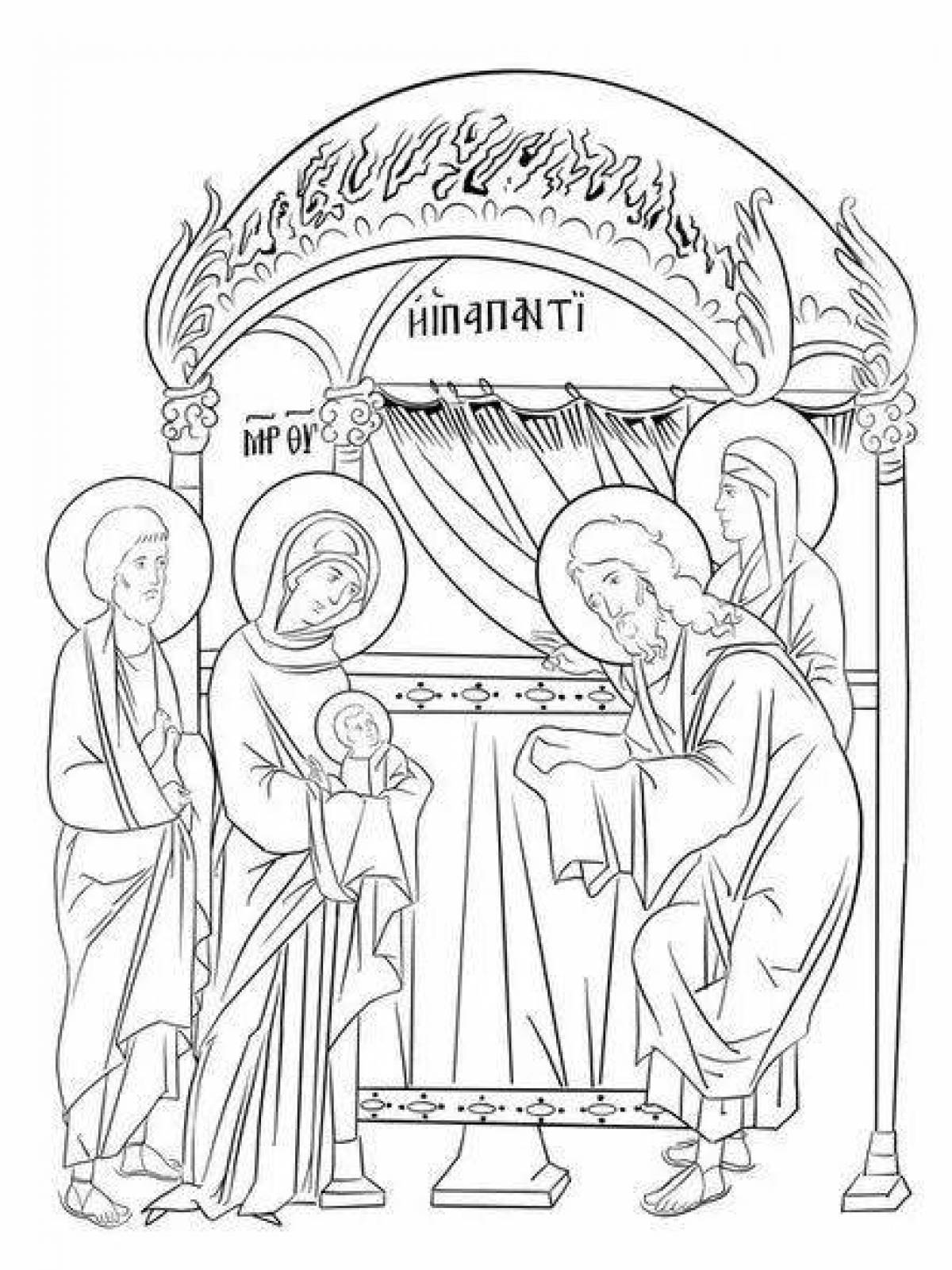 Colorful candlemas coloring page