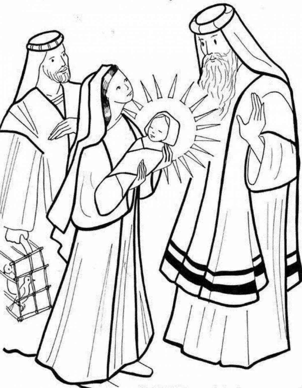 Playful candlemas coloring page