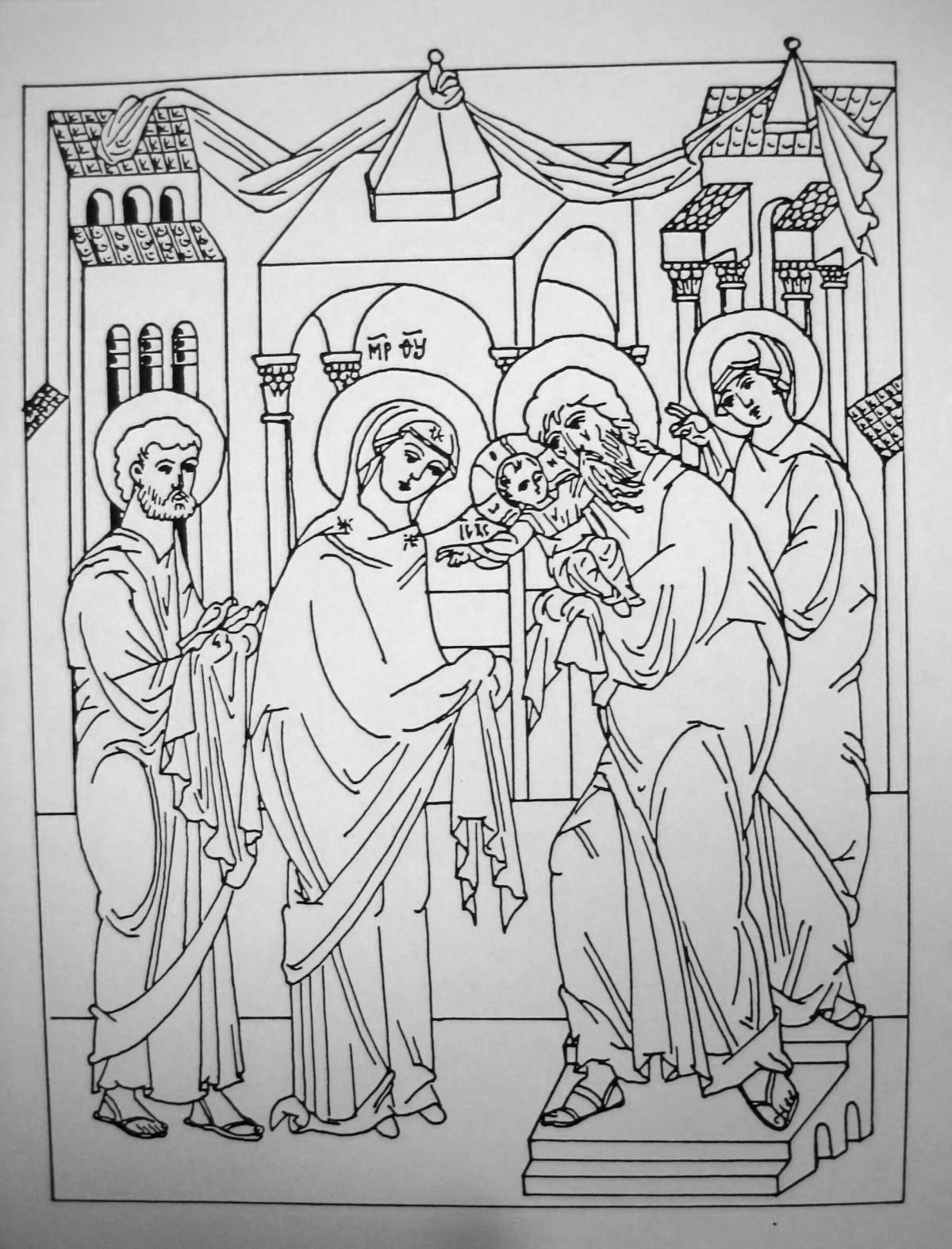 Blessed candles coloring page