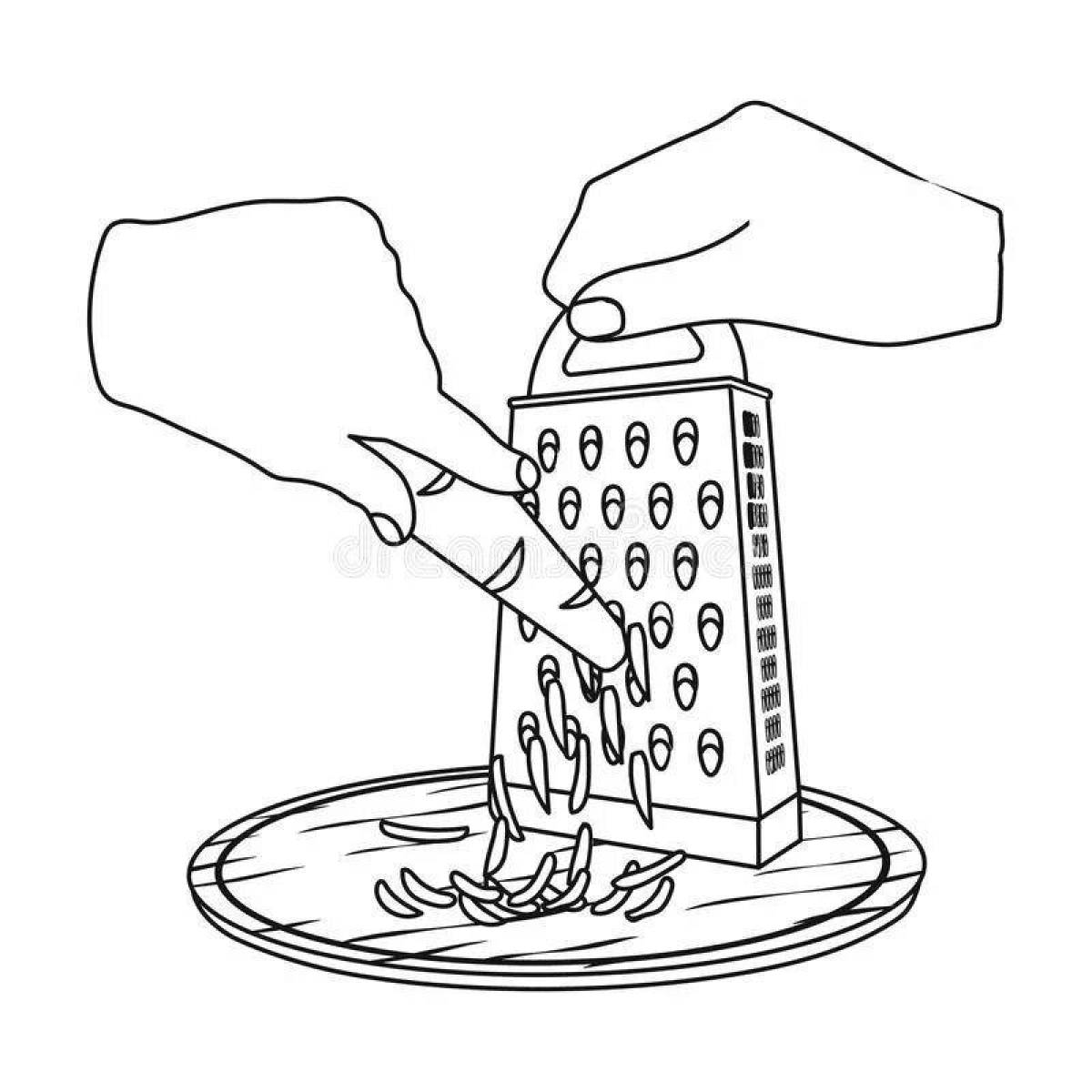 Coloring bright grater