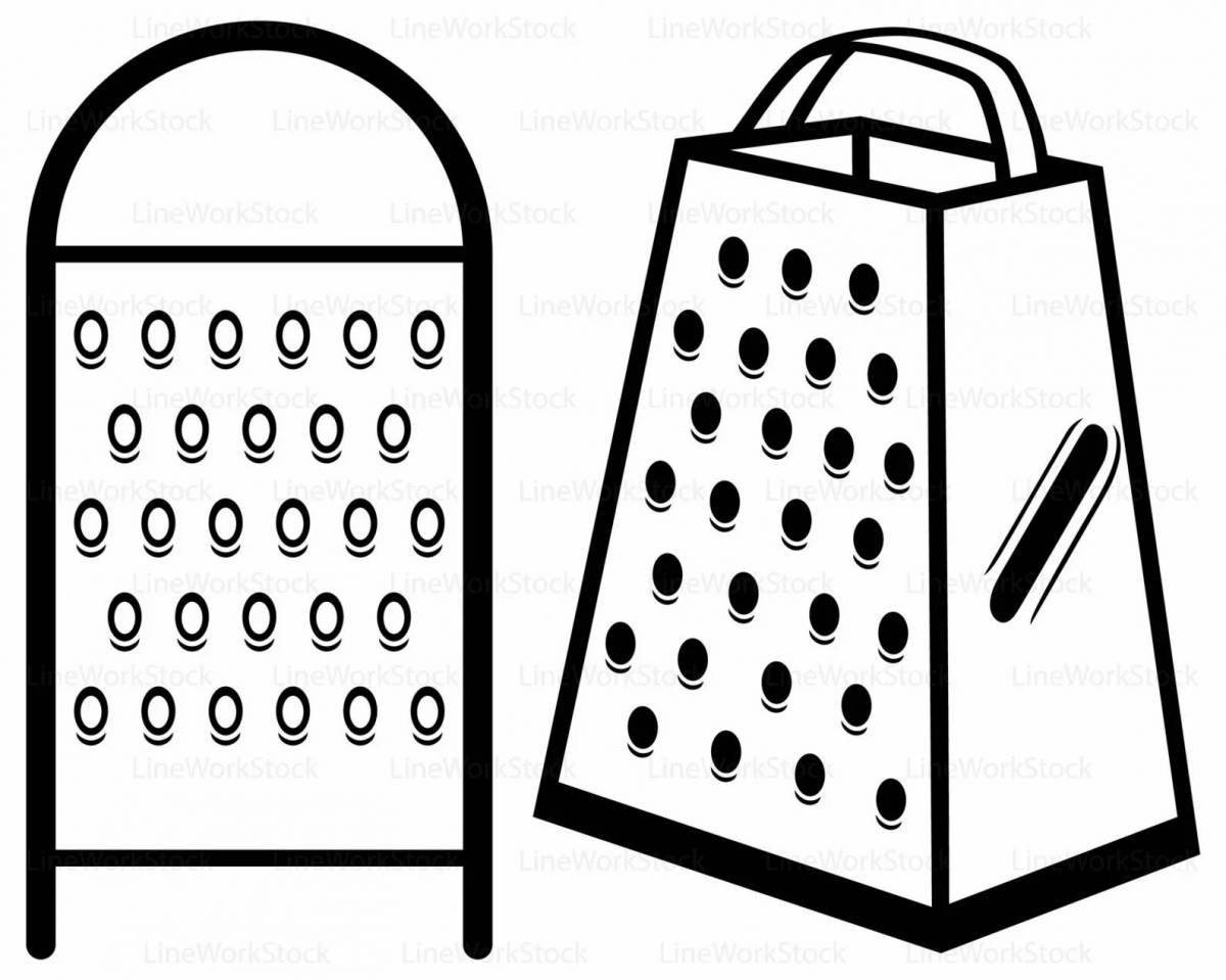 Charming grater coloring book