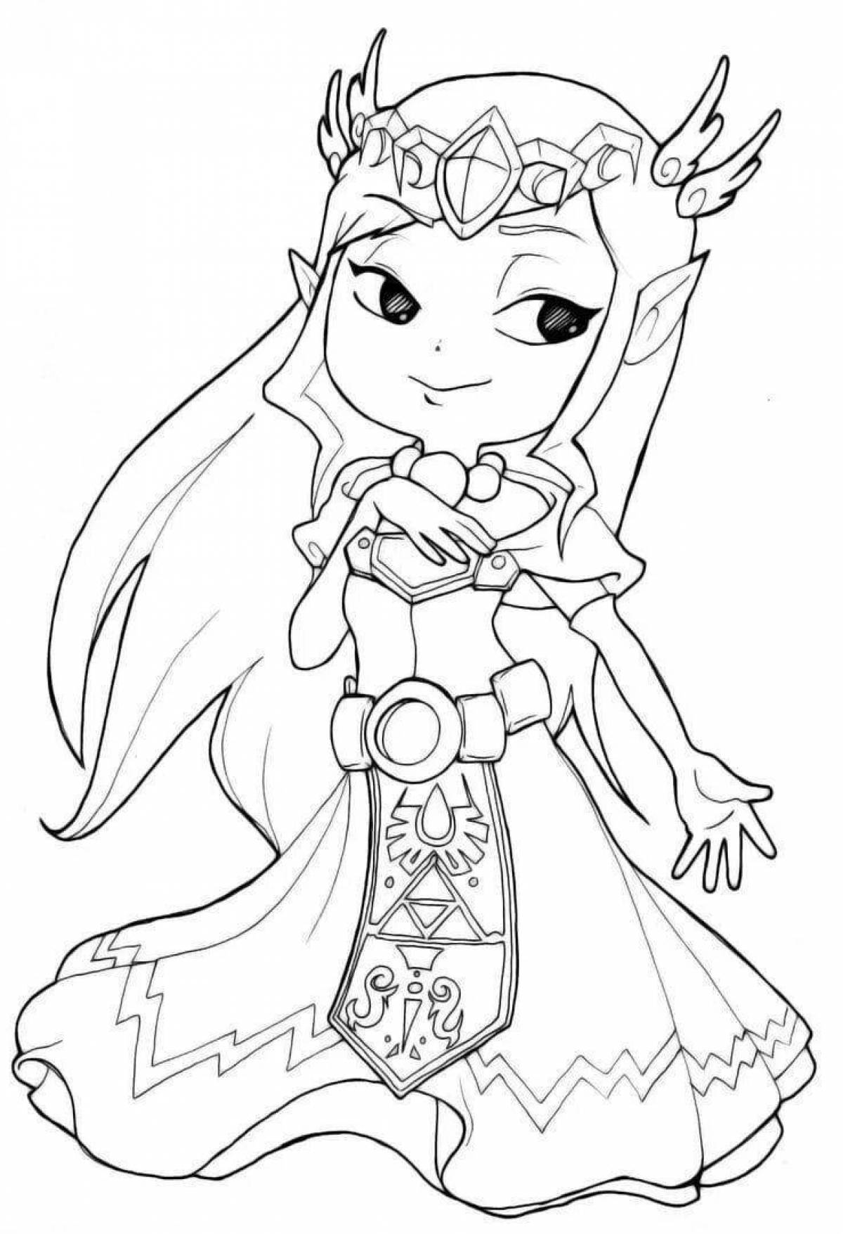 Delightful coloring zelda