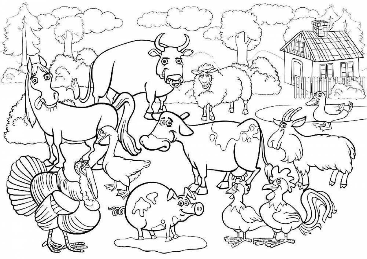 Fairy animal husbandry coloring page