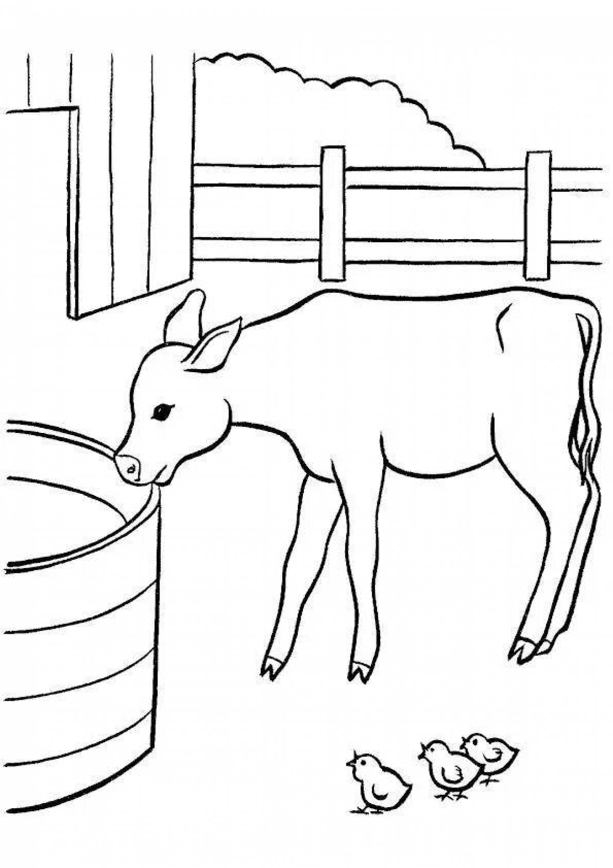 Awesome animal husbandry coloring page
