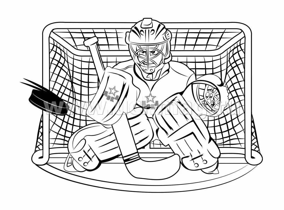 Coloring bright goalkeeper