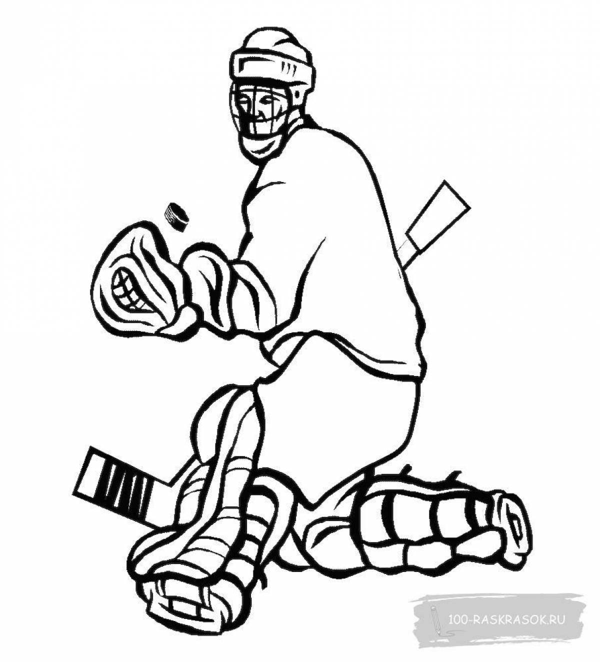 Coloring playful goalkeeper