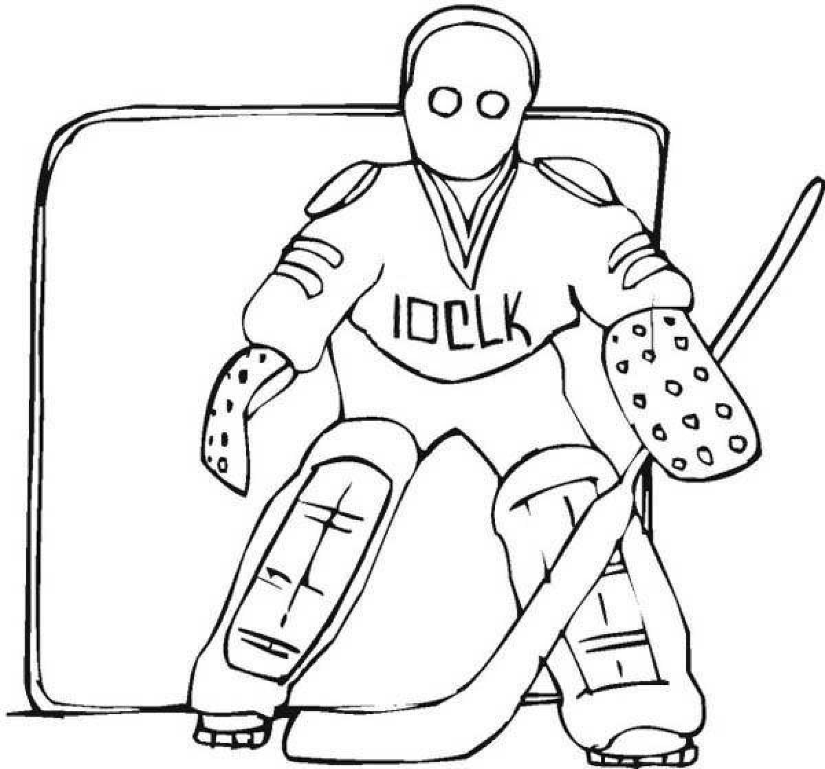 Shiny goalkeeper coloring page