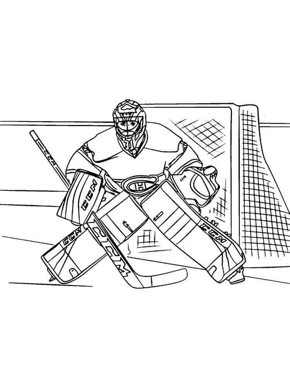Coloring page graceful goalkeeper