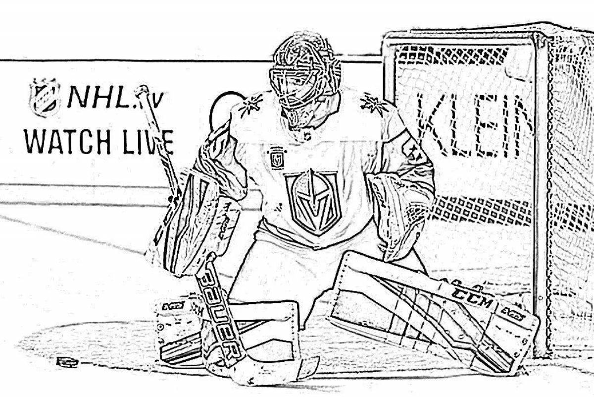 Magic goalkeeper coloring page