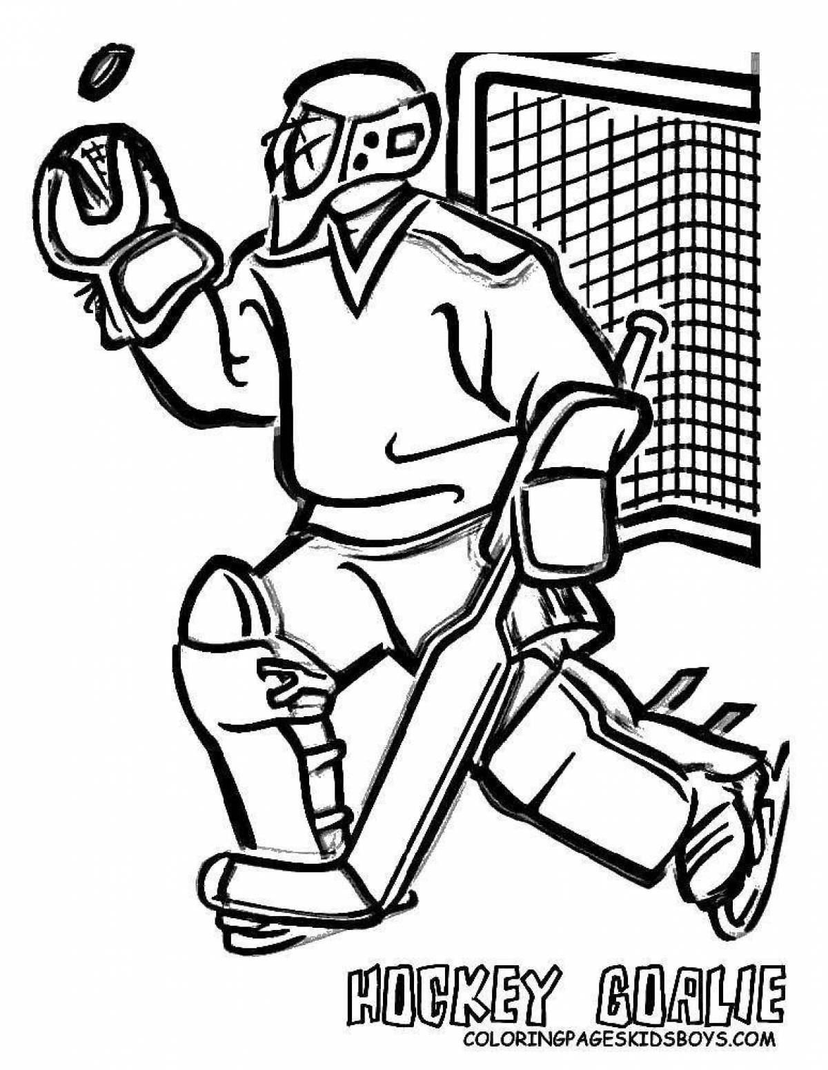 Coloring mystical goalkeeper