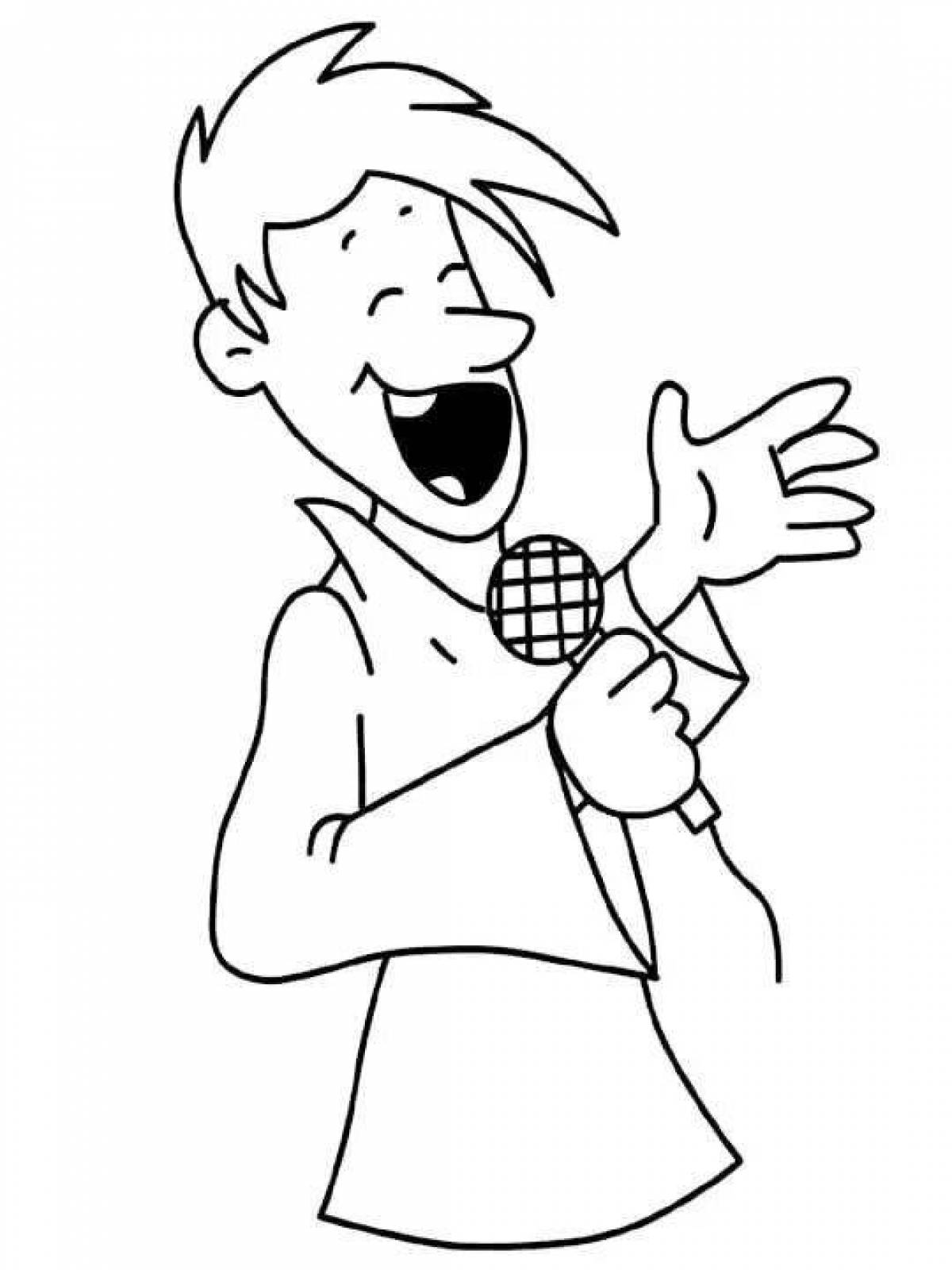 Singer coloring page