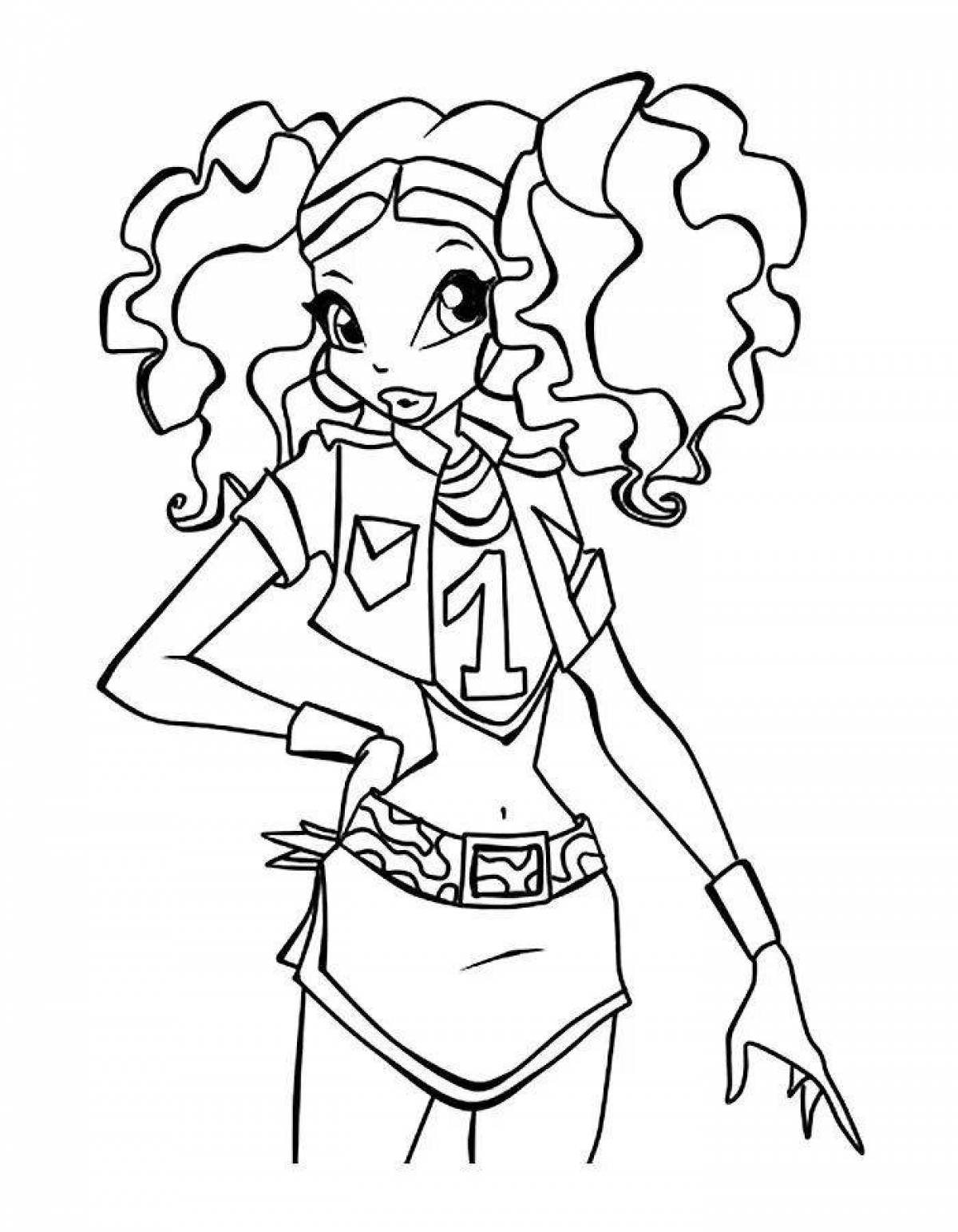 Layla's playful coloring page