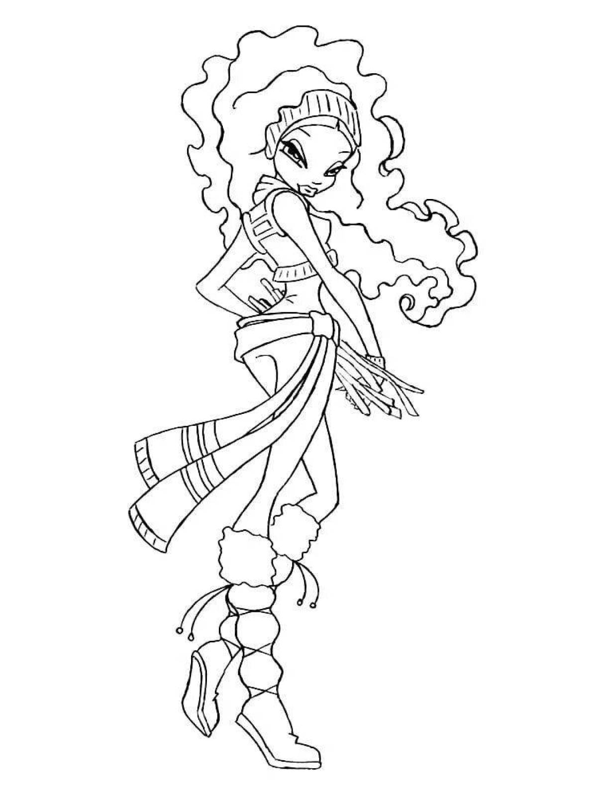 Layla's shiny coloring page
