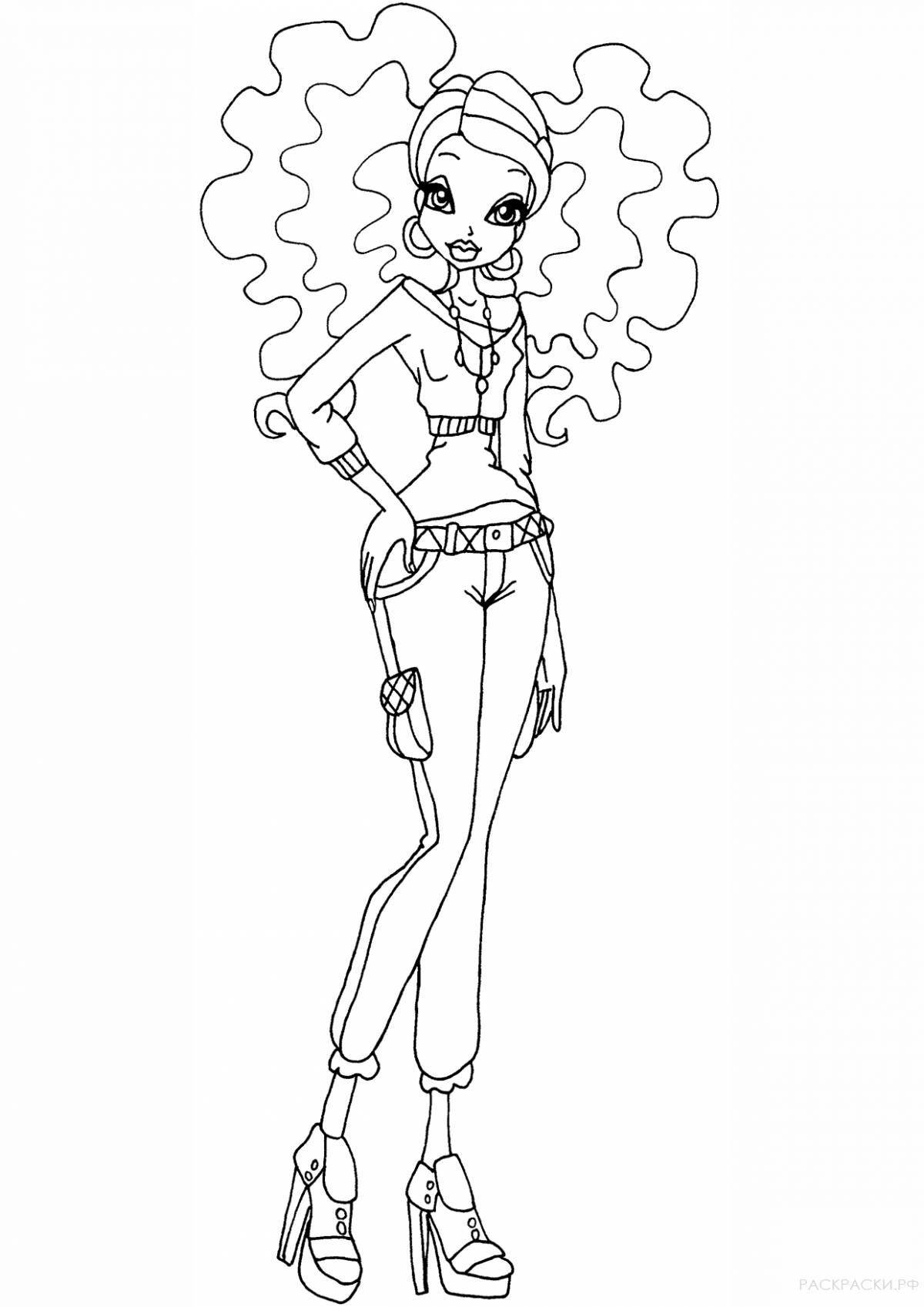 Coloring sparkling leila