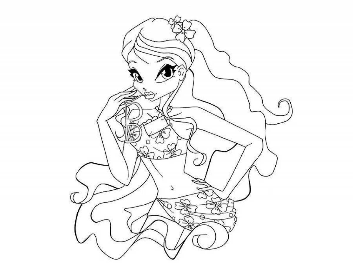 Fancy layla coloring